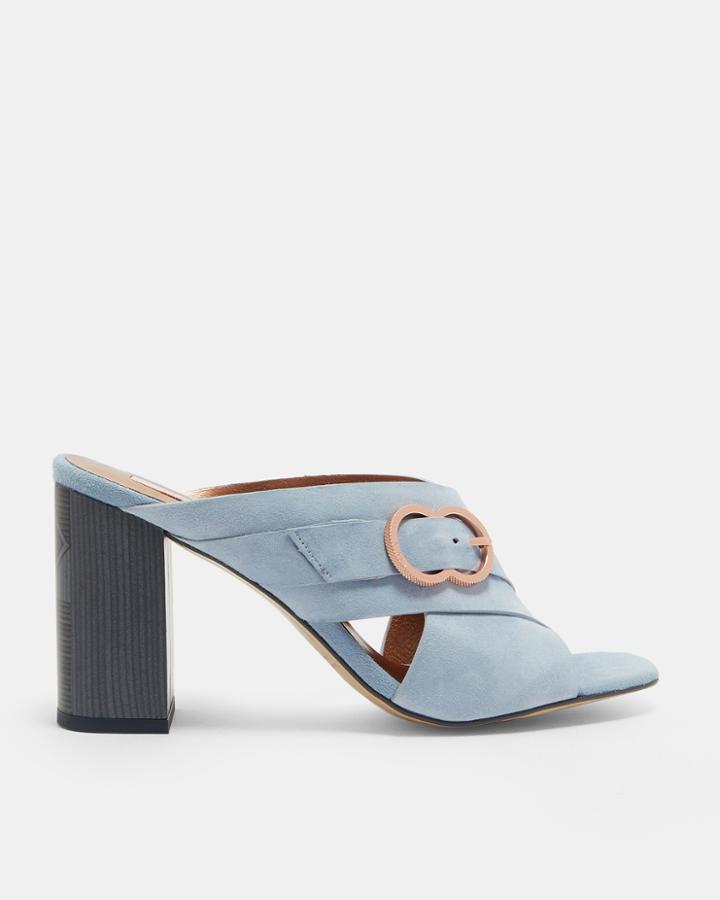 Ted Baker Cross Over Suede Mules