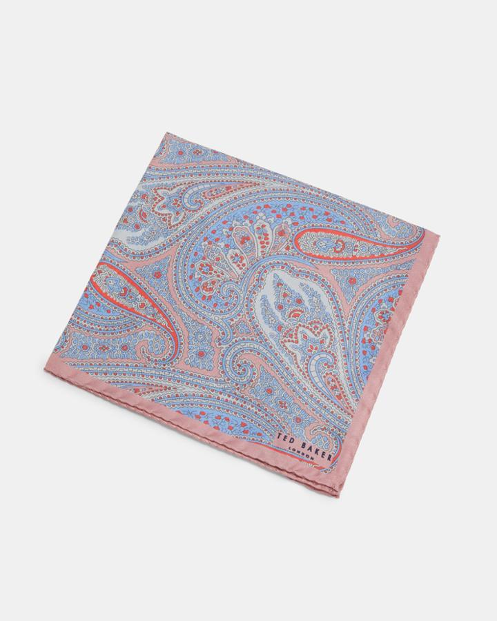 Ted Baker Silk Paisley Pocket Square