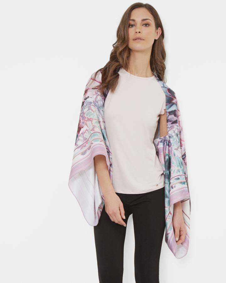 Ted Baker Illuminated Bloom Silk Cape