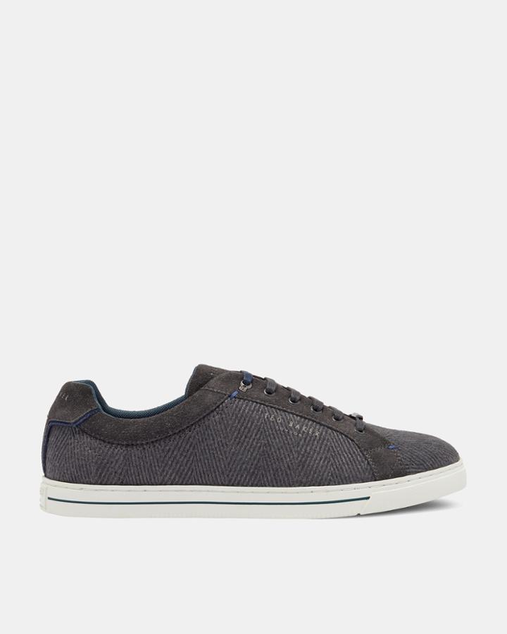 Ted Baker Suede And Wool Derby Trainers