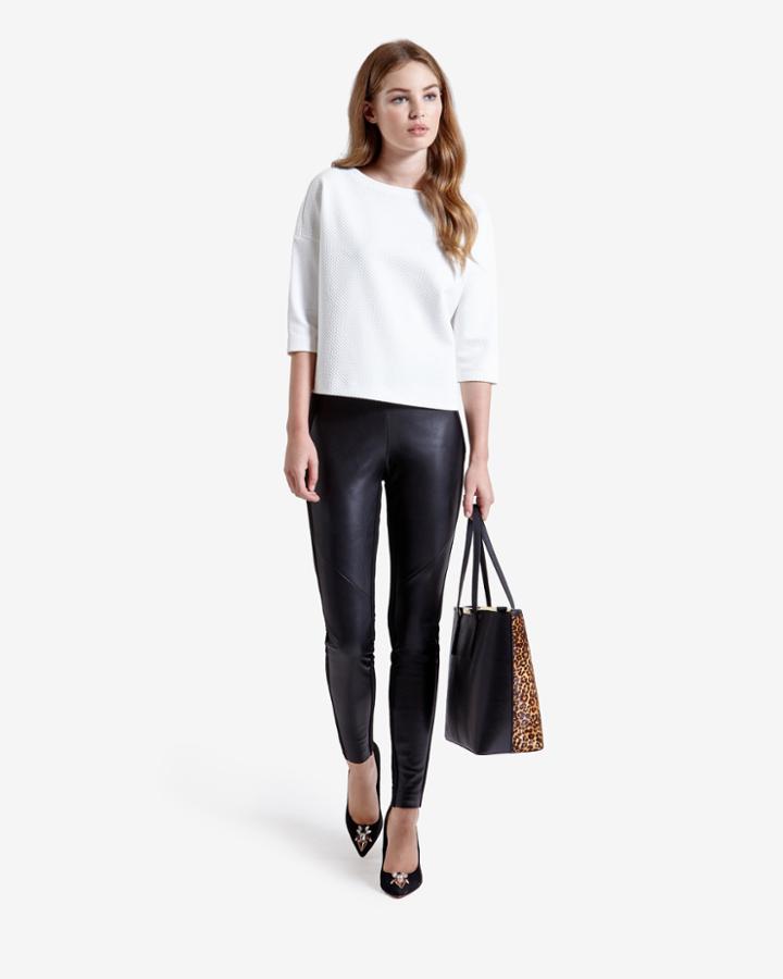 Ted Baker Leather Look Panelled Leggings