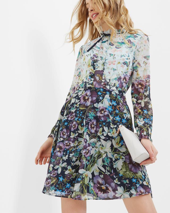 Ted Baker Entangled Enchantment Long Sleeved Dress