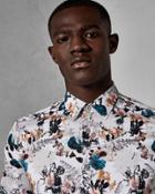 Ted Baker Classic Fit Printed Cotton Shirt
