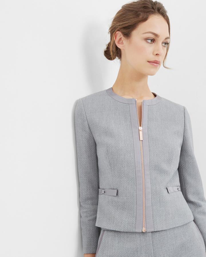 Ted Baker Cropped Bow Detail Jacket Mid