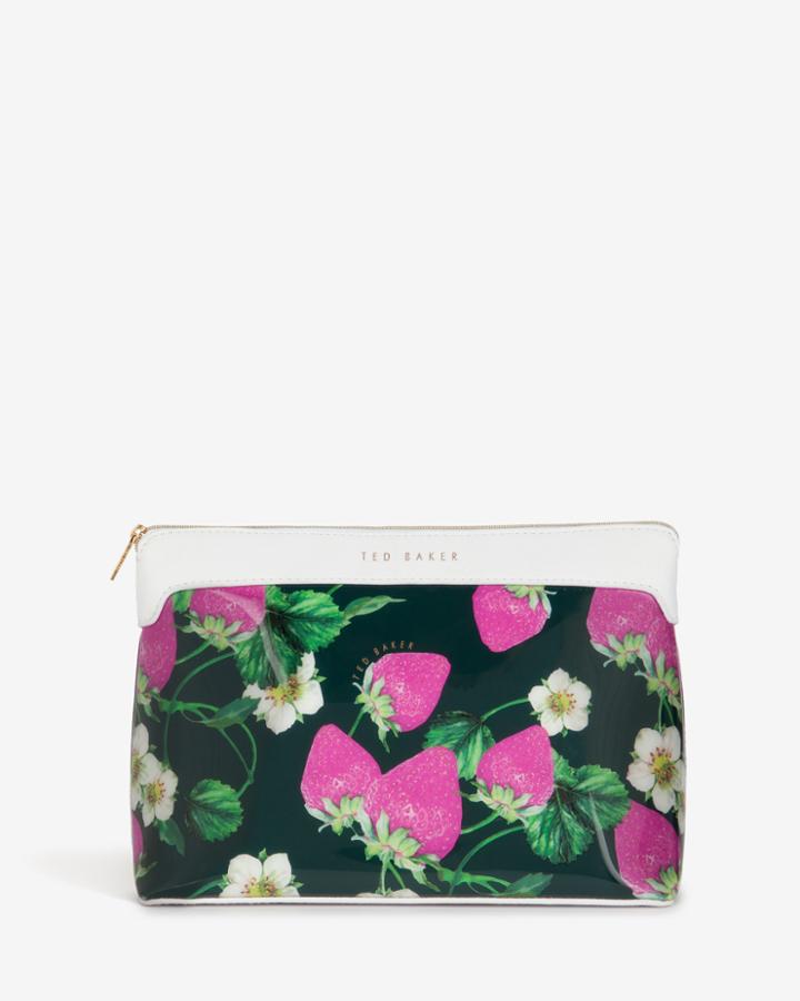 Ted Baker Large Strawberries And Wash Bag White