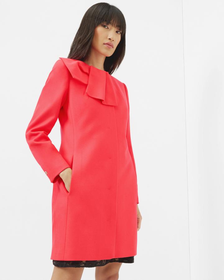 Ted Baker Bow Detail Wool And Cashmere-blend Coat