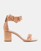 Ted Baker Bow Strap Block Heel Leather Sandals