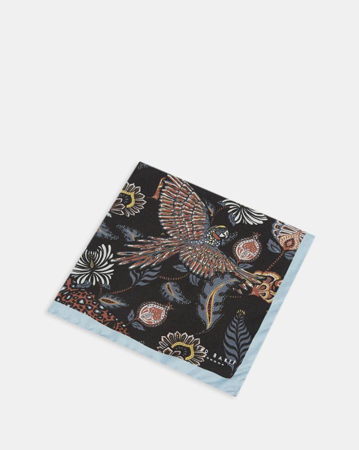 Ted Baker Animal Paisley Silk Pocket Square