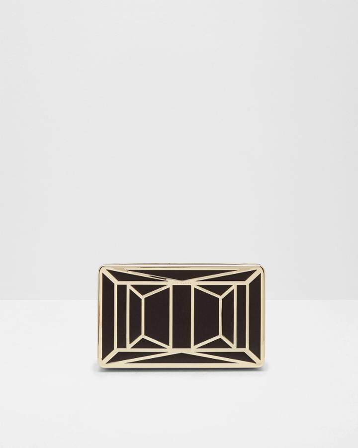 Ted Baker Metallic Geometric Clutch Bag