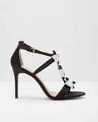 Ted Baker Bow Leather T-bar Heeled Sandals