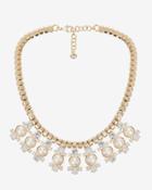 Ted Baker Pearl Droplet Crystal Necklace Clear