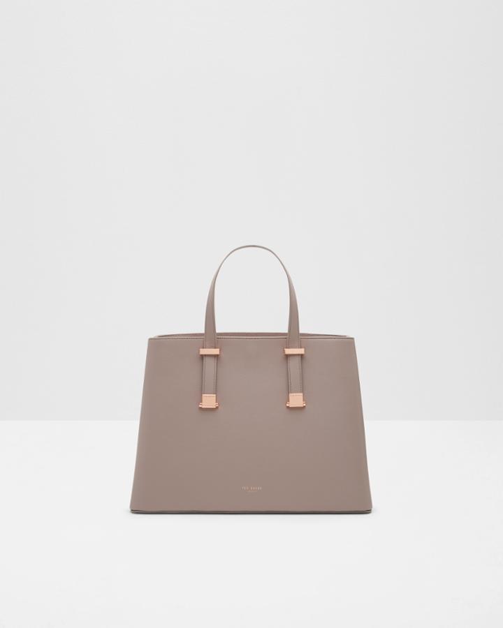 Ted Baker Crosshatch Leather Tote Bag Mid
