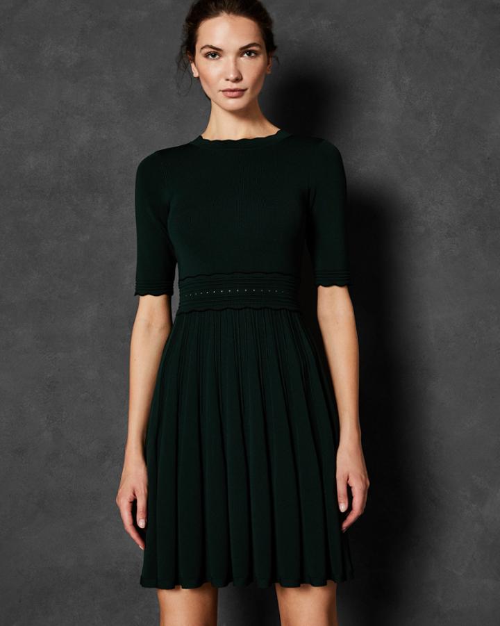 Ted Baker Scallop Trim Skater Skirt