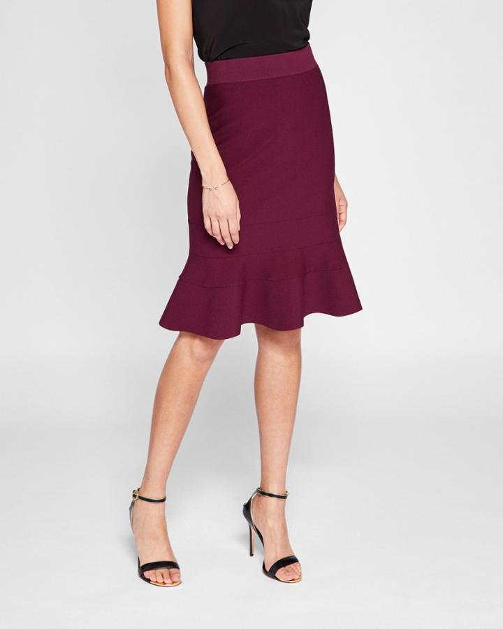 Ted Baker Frill Hem Knitted Skirt