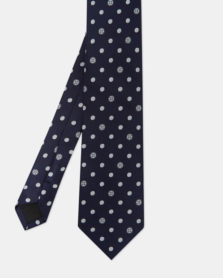 Ted Baker Buttons Polka Dot Silk Tie