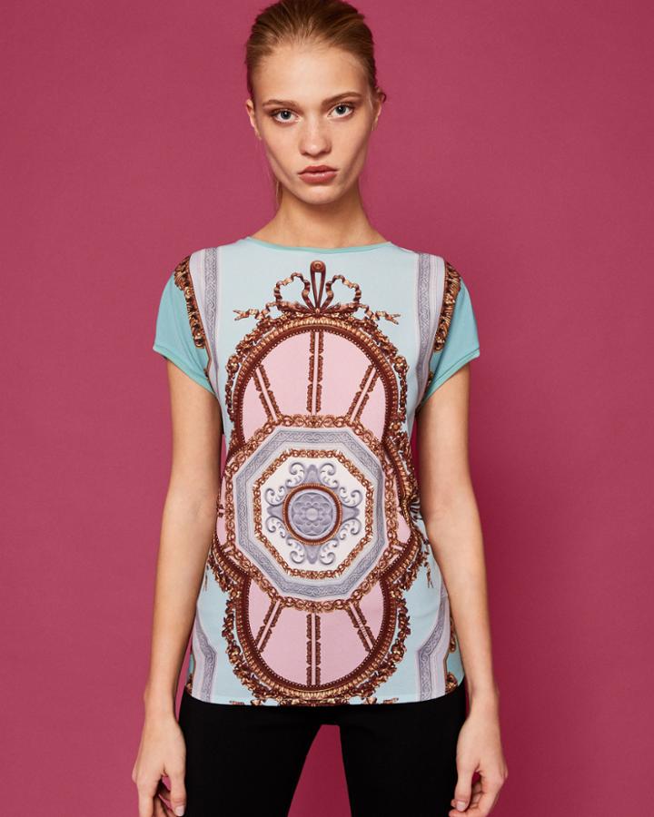 Ted Baker Versailles Woven Front T-shirt