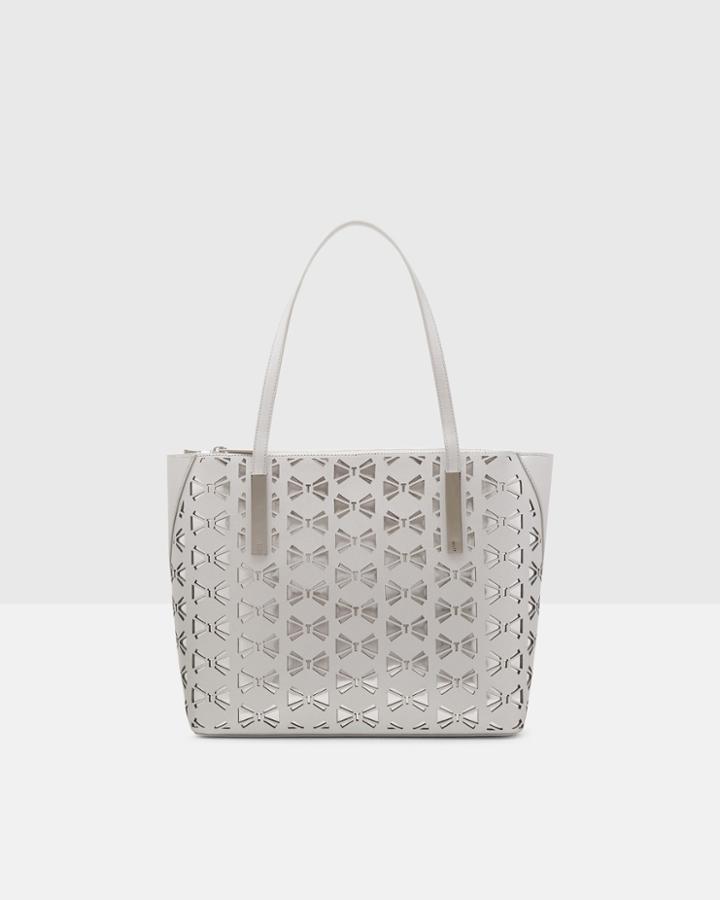 Ted Baker Cut-out Bow Leather Large Shopper Bag