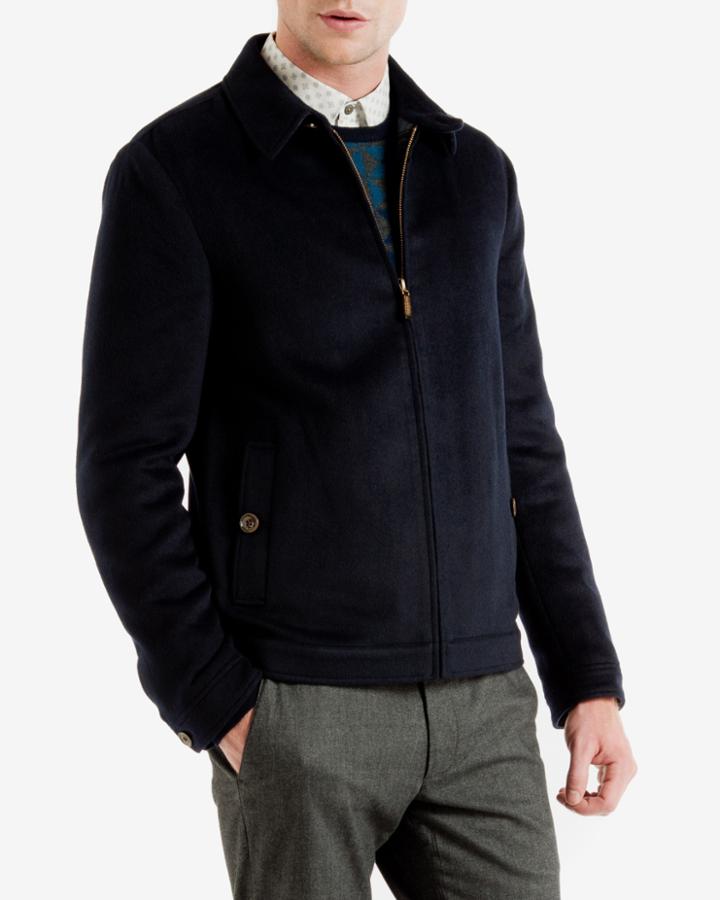 Ted Baker Drawn Wool Harrington Jacket