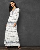 Ted Baker Stars And Stripes Long Sleeve Maxi Dress