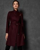Ted Baker Kikiie Wool-blend Long Wrap Coat | LookMazing