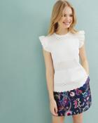 Ted Baker Cut-work Detail Top Ivory