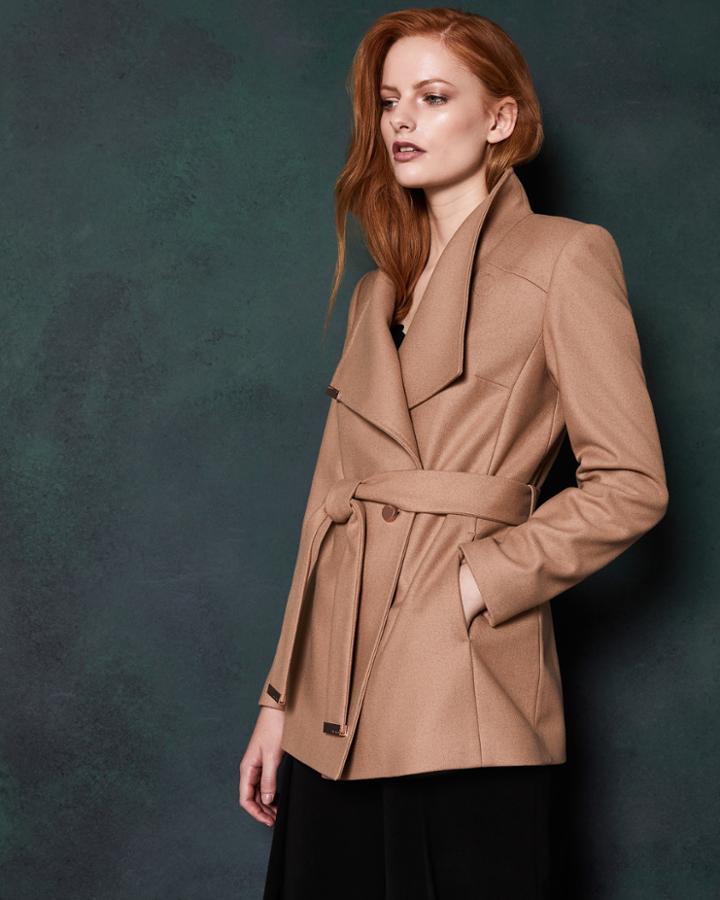 Ted Baker Short Wool Wrap Coat