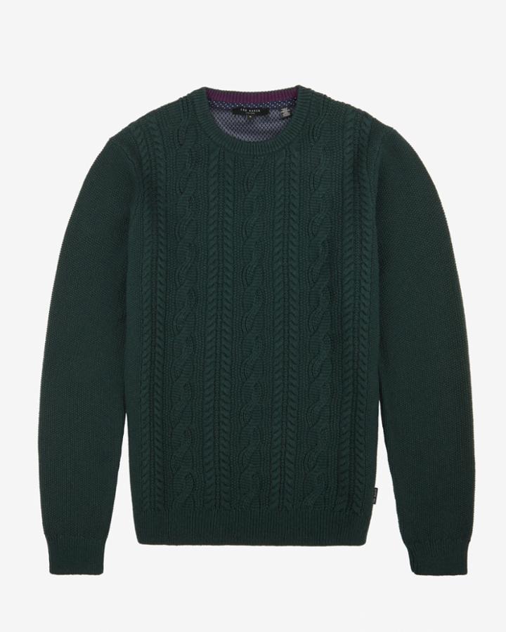 Ted Baker Cabled Crew Neck Sweater