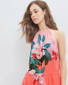 Ted Baker Orchid Wonderland Maxi Cover Up Straw