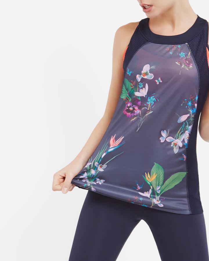 Ted Baker Tropical Oasis Mesh Detail Vest Top