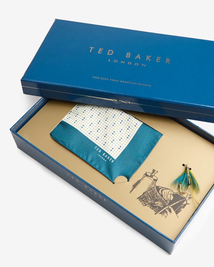 Ted Baker Lapel Pin And Pocket Square Set Assorted