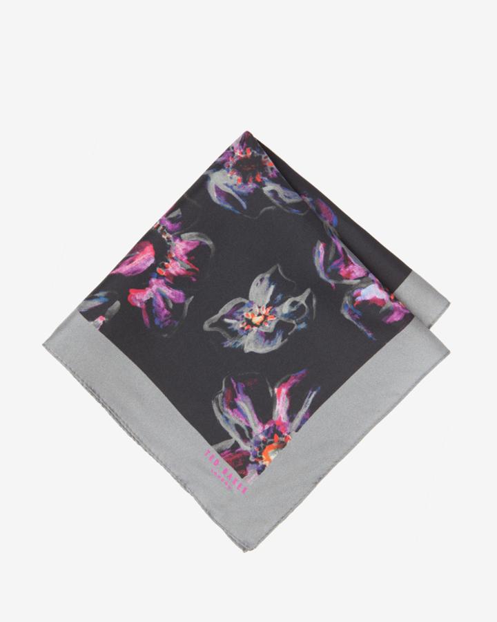 Ted Baker Hand-drawn Petal Silk Pocket Square