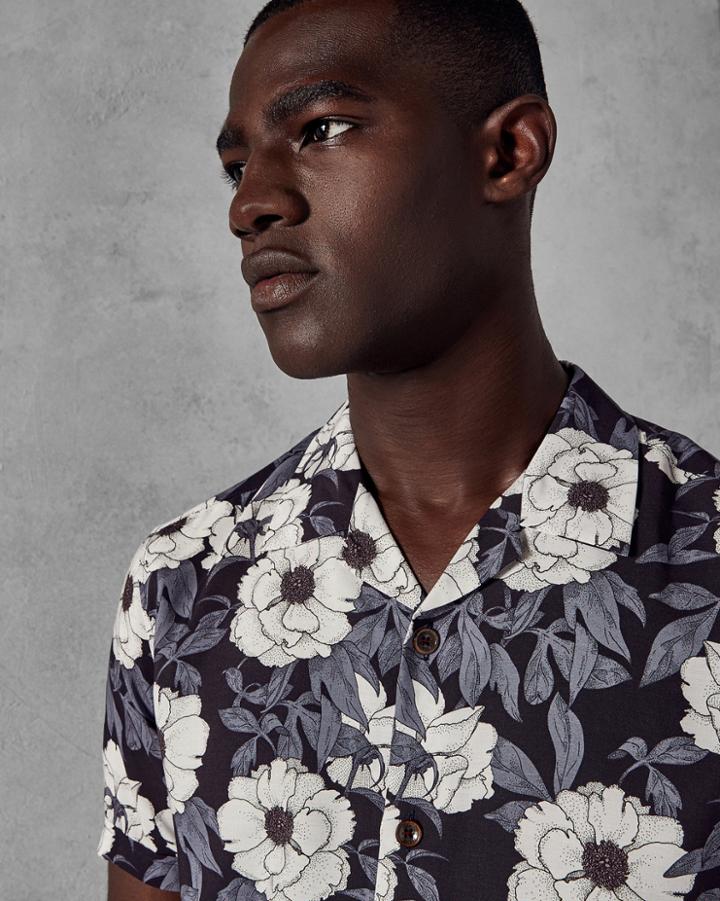 Ted Baker Floral Geo Cotton Shirt