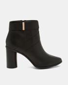 Ted Baker Leather Circle Block Heeled Boots