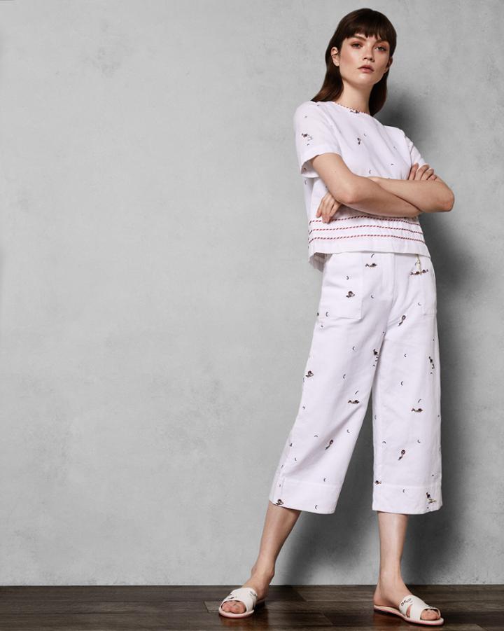 Ted Baker Stitch Detail Culottes