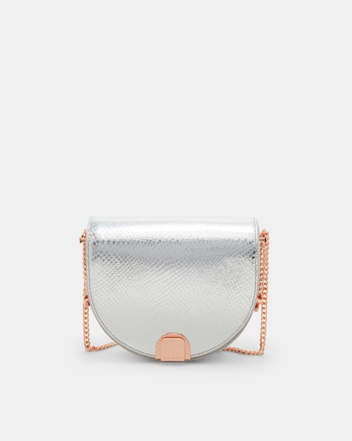 Ted Baker Mini Exotic Leather Moon Shaped Bag