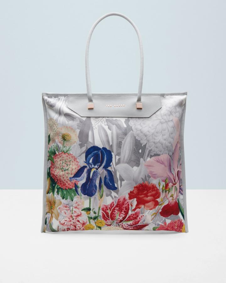 Ted Baker Encyclopaedia Fold Away Tote Ash