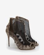 Ted Baker Exotic Leather Mesh Ankle Boots