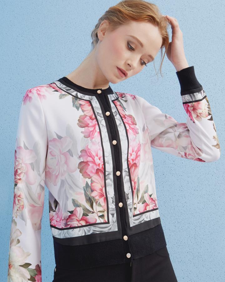 Ted Baker Painted Posie Woven Bomber
