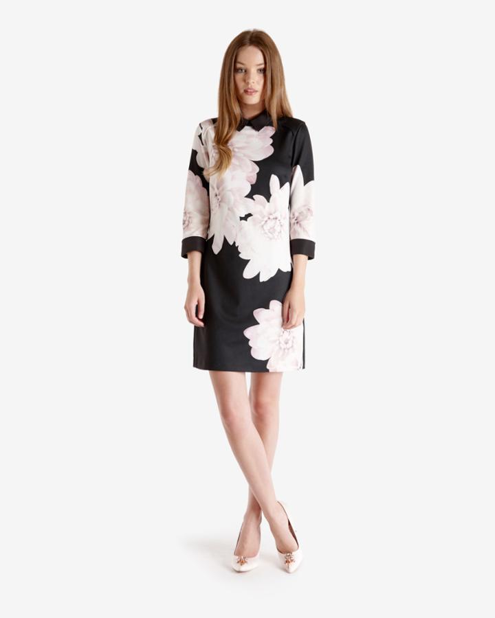 Ted Baker Monochrome Floral Shift Dress