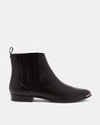 Ted Baker Elastic Detail Leather Ankle Boots