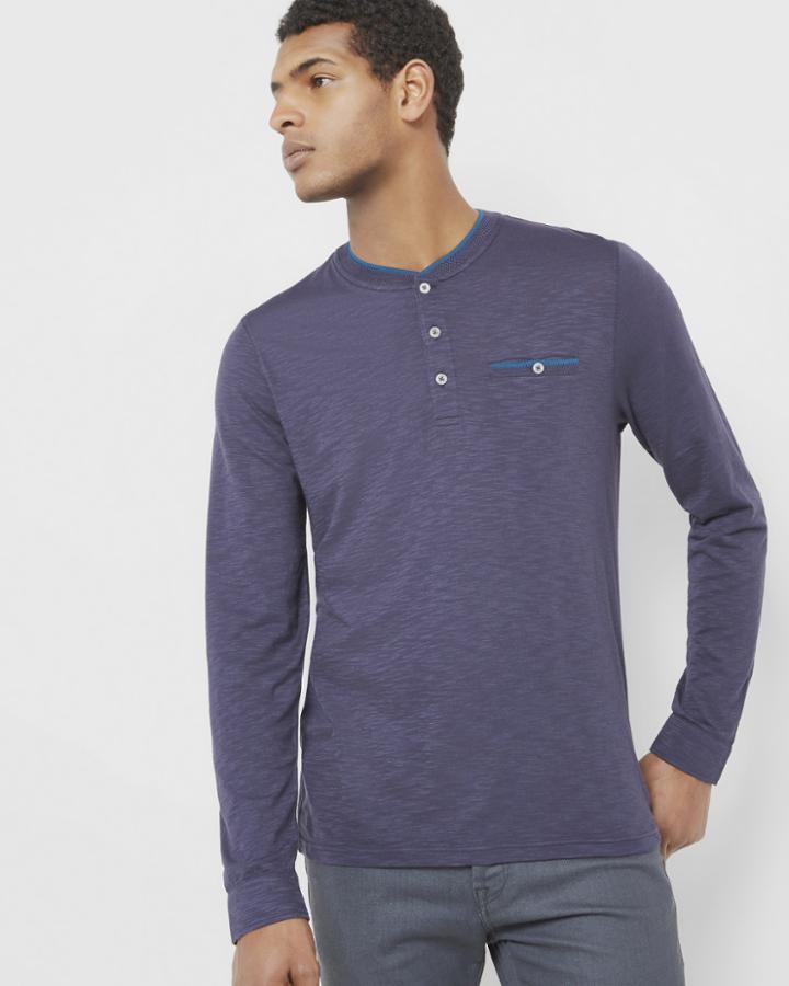 Ted Baker Cotton-blend Henley T-shirt