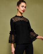 Ted Baker Mixed Lace Peplum Top