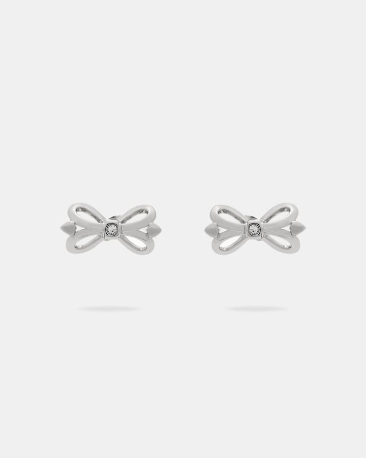 Ted Baker Mini Ornate Crystal Bow Stud Earrings