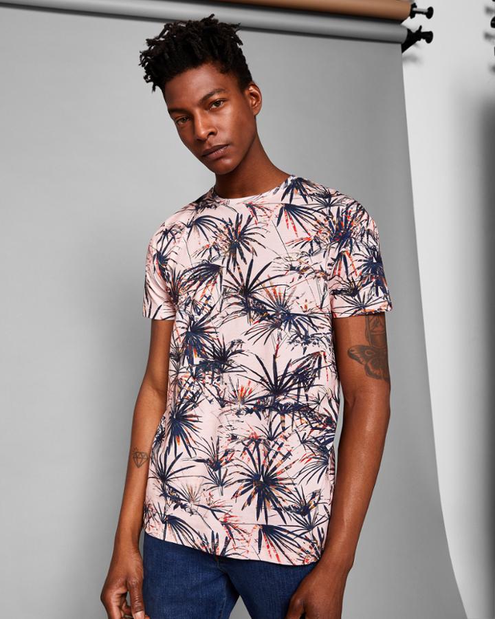 Ted Baker Tropical Print Cotton T-shirt