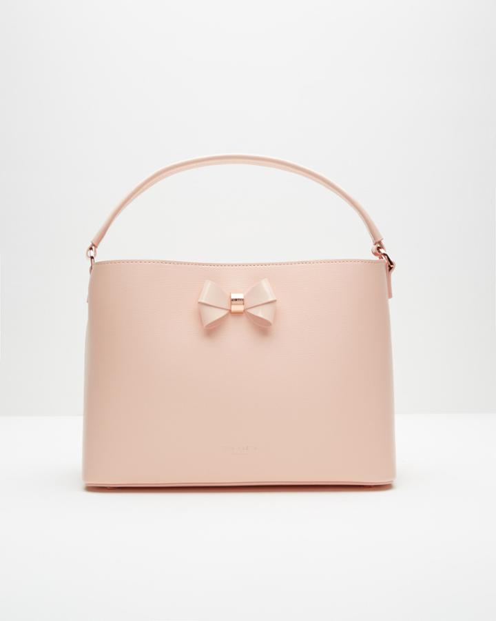 Ted Baker Bow Detail Crosshatch Leather Tote