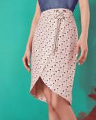 Ted Baker Pencil Print Crossover Front Skirt