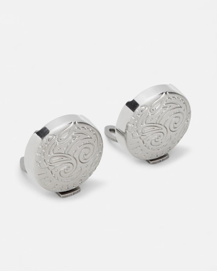 Ted Baker Paisley Pattern Button Cover Cuff Links