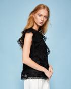 Ted Baker Ruffle Trim Lace Top