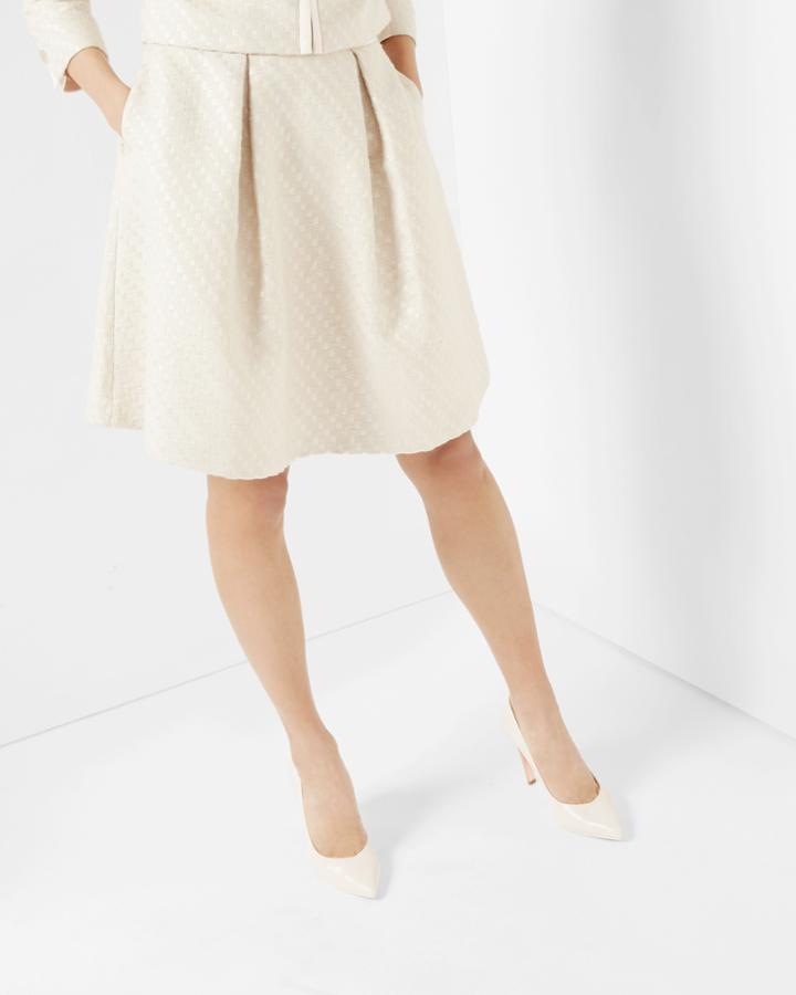 Ted Baker Metallic Boucl Pleat Skirt