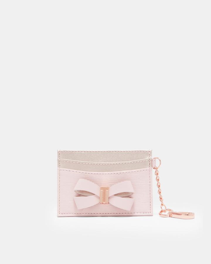 Ted Baker Bow Leather Card Holder With Chain